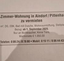 Vermietung 2-Zimmer Wohnung - 1.050,00 EUR Kaltmiete, in Pittenhart (PLZ: 83132)