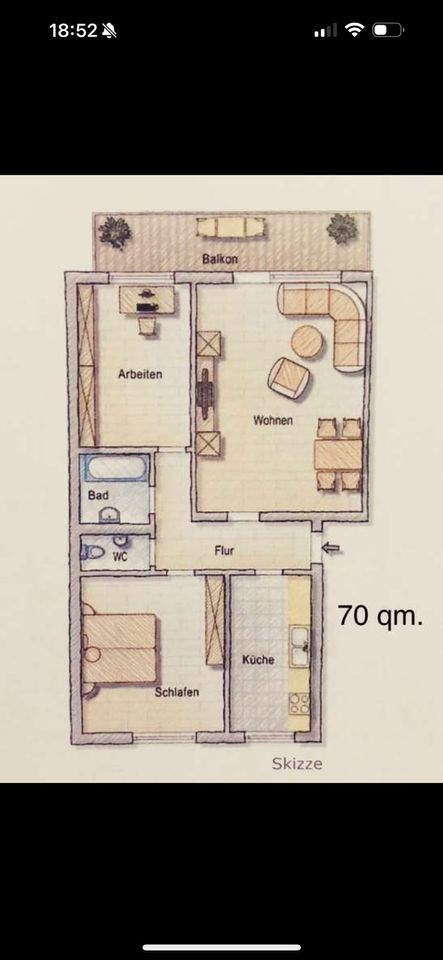3 Zimmer Wohnung in Wolfartsweier inkl.2 Stellplätzen - Karlsruhe Wettersbach