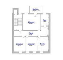 Große 3-Zimmerwohnung mit SW-Balkon - Hof Altstadt