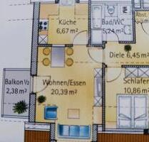 2-Zimmer-Wohnung mit Südbalkon und Stellplatz zu vermieten - Augsburg Oberhausen