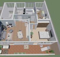 Schöne 3-Zimmer-Penthouse-Wohnung mit Einbauküche in Greven