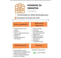 4-Zimmer-Wohnung in Recklinghausen, Stadtteil Röllinghausen - Herten