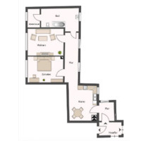 Sehr hübsche helle 2,5-Zimmer-Wohnung in sehr guter Lage, nahe Zentrum Pritzwalk