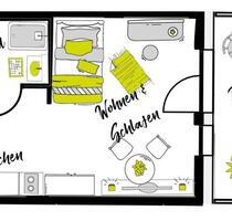 Möblierte Wohnung; Typ: Komfort-L im Urban.In - Nur für Studenten - Ingolstadt Nordost