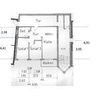 3 ZKB 58qm Attendorn-Helden SP - 470,00 EUR Kaltmiete, ca.  58,00 m² in Attendorn (PLZ: 57439)