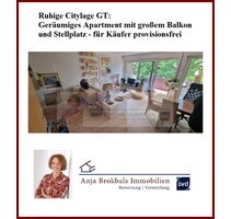 Ruhige Citylage GT: Geräumiges Apartment mit großem Balkon und Stellplatz - für Käufer provisionsfrei - Gütersloh