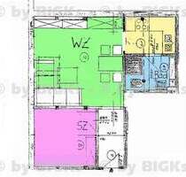 BIGKs - Zwickau: Möblierte 2Raumwohnung im Dachgeschoß,sep Küche&Duschbad (-;)