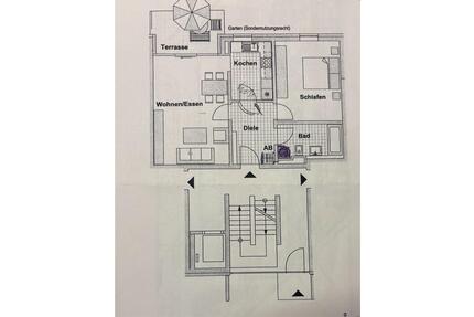 Helle 2-Zimmer-Wohnung mit Garten und Terasse in Köln Klettenberg