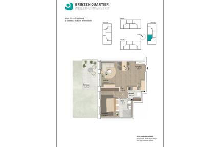 2-Zimmer-Neubauwohnung mit Terrasse, Garten, EBK & TG-Stellplatz - Weiler-Simmerberg