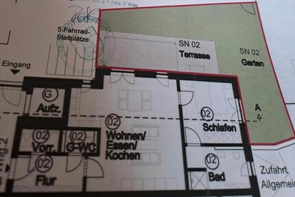 Moderne 2-Zimmer-Wohnung mit Terrasse und Garten - Laer