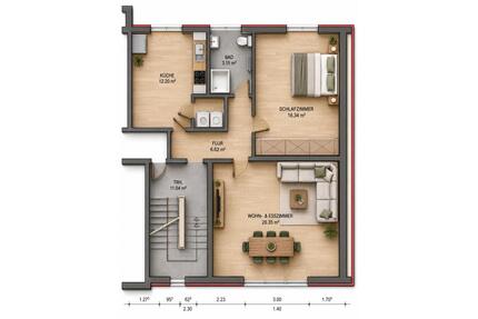 2 ZKB Modernisierte Wohnung in Saarlouis, ruhige Lage