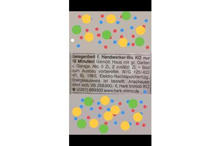 Einfamilienhaus in Niederfell - 259.000,00&nbsp;EUR Kaufpreis, ca.&nbsp; 130,00&nbsp;m&sup2; in Dieblich (PLZ: 56332)