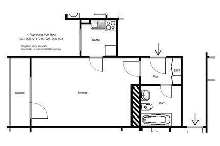 Modernisierte 1 Zimmerwohnung mit Balkon - Frankfurt am Main Fechenheim