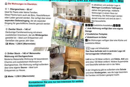 Wohnung zum Mieten in Wehingen 1.250,00 € 140 m²