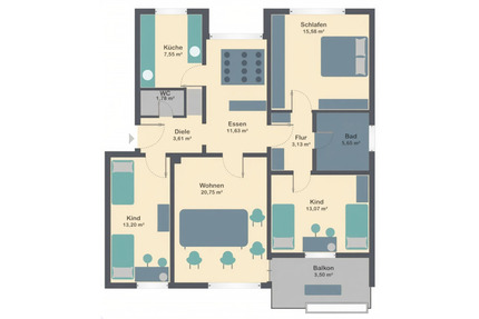Schöne 4,5-Zimmer Eigentumswohnung im Straubinger Stadtwesten