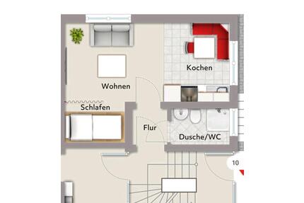 Möblierte 1-Zimmer-Wohnung (25 m²) in Großen-Buseck – Bahnhofnähe