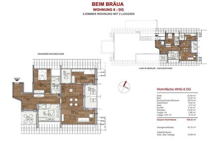 Erstbezug - Exkl. 3-Zimmer-DG-Wohnung mit Süd + Ost-Loggia - Sontheim