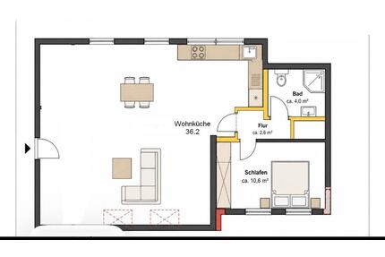 Modern sanierte 2-Zimmer-Wohnung offenes Wohnkonzept Og - Twistringen