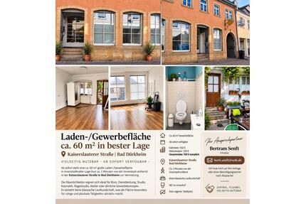 Gewerbeflächen in Bad Dürkheim - 550,00&nbsp;EUR Kaltmiete, ca.&nbsp; 60,00&nbsp;m&sup2; in Bad Dürkheim (PLZ: 67098)