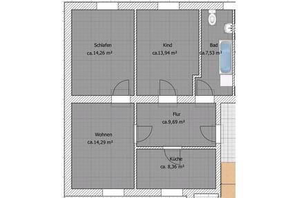 3-Zimmer-Wohnung in ruhiger Lage von GelsenkirchenRotthausen