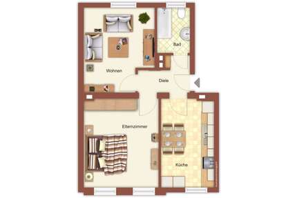 Wohnung zum Mieten in Mönchengladbach 519,00 € 54 m²