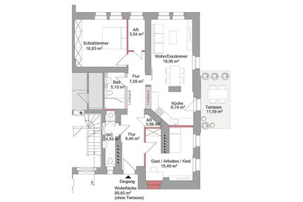 Exklusive Souterrainwohnung im Villenviertel (Brühlervorstadt) - Erfurt Andreasvorstadt