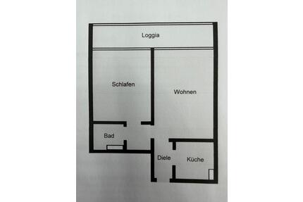 Zwei Zimmer Tiefgarage Keller großer Balkon ohne Maklerprovision - Wiesbaden Biebrich