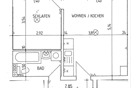 Wohnung zum Mieten in Dresden 350,00 € 37.7 m²