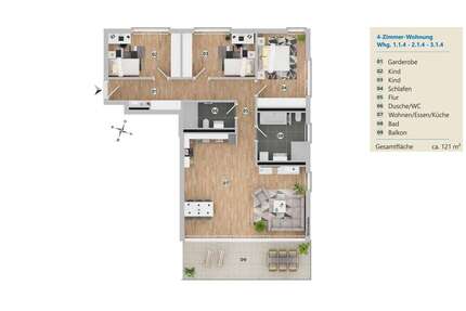 Wohnung zum Mieten in Langenargen-Bierkeller 1.761,00 € 120.85 m²