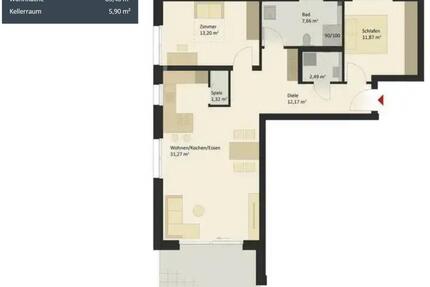 3 Zimmer Wohnung in Lauchheim - 1.100,00&nbsp;EUR Kaltmiete, ca.&nbsp; 85,48&nbsp;m&sup2; in Lauchheim (PLZ: 73466)