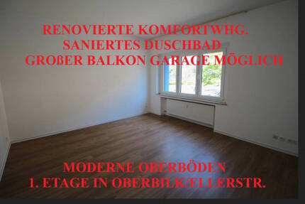 KOMFORTWHG. SANIERTES DUSCHBAD BALKON GARAGE MÖGL. 1.OG MODERNE BÖDEN OBERBILKELLERSTR. - Düsseldorf