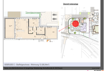 Wohnung zum Mieten in Buseck 1.290,00 € 88.54 m²