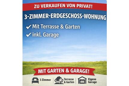 3 Zi. Wohnung in Rülzheim, EG, Terrasse, 2 Kellerräume und Garage - Bellheim