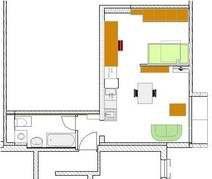 Studio-Appartment, 1 bis 2 Personen, DG 1.OG, komfortabel, nett - Berkheim