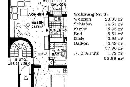 Wohnung zum Mieten in Biberach-Rissegg 735,00 € 56 m²
