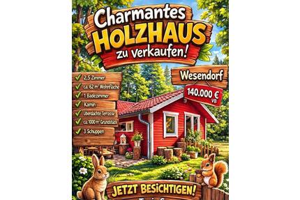 Holzhaus im Erholungsgebiet - 1.Wohnsitz möglich - Wesendorf