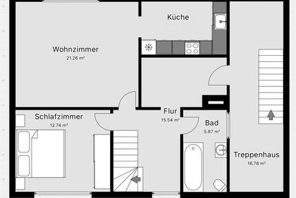 Schöne 3,5 Zimmer Maisonette Wohnung voraussichtlich ab August 26 - Uder