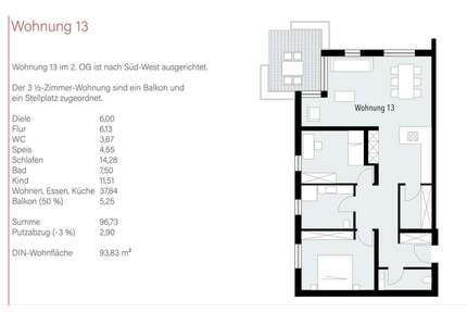 Wohnung zum Kaufen in Böbingen 378.800,00 € 93.83 m²