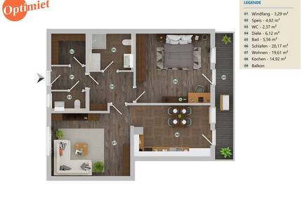 Vorankündigung: 2-Zimmer-Eigentumswohnung mit Balkon - barrierefrei - eigener Eingang - Grafenwiesen Berghäuser