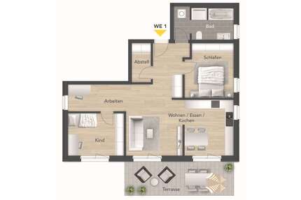 Wohnung zum Mieten in Erlangen 1.720,00 € 90 m²