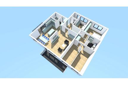 5-Zimmerwohnung mit 3 Bädern, 2 Balkonen, Garage und Stellplatz - Leverkusen Schlebusch
