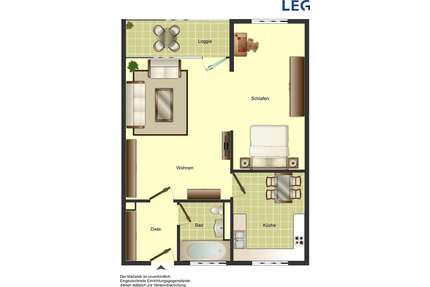 Wohnung zum Mieten in Monheim 542,00 € 43.9 m²