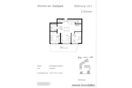 Moderne 3-Zimmer-Neubauwohnung im Erdgeschoss mit Tiefgarage. - Burghausen