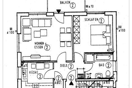 Zentrale Wohnung mit Balkon, Keller, Garageä - Ahaus