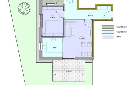 Moderne 2-Zimmer-Wohnung Neubau KfW40 QNG in Oberviehbach - Niederviehbach