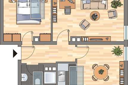 Wohnung zum Mieten in Wilhelmshaven 409,00 € 59.95 m²