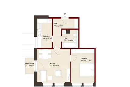 Wohnung zum Kaufen in Leipzig 143.000,00 € 57.43 m²