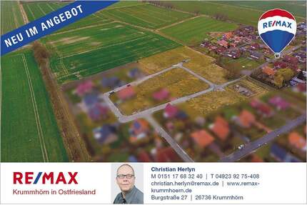 Ein Platz zum Leben - Baugrundstück in Loquard, Krummhörn mit Deichblick