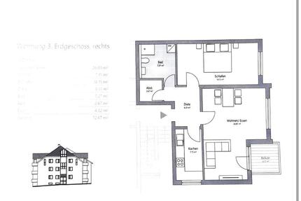 Erdgeschoss Wohnung - zwei Zimmer mit Balkon in Heimbach-Weis - Nickenich