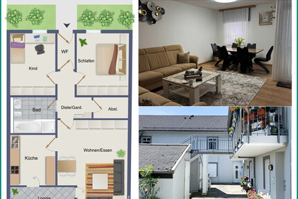 PROVISIONSFREI ! SEHR GUT GESCHNITTENE 3-ZIMMER-WOHNUNG MIT GARAGE IM STADTZENTRUM VON RADEVORMWALD